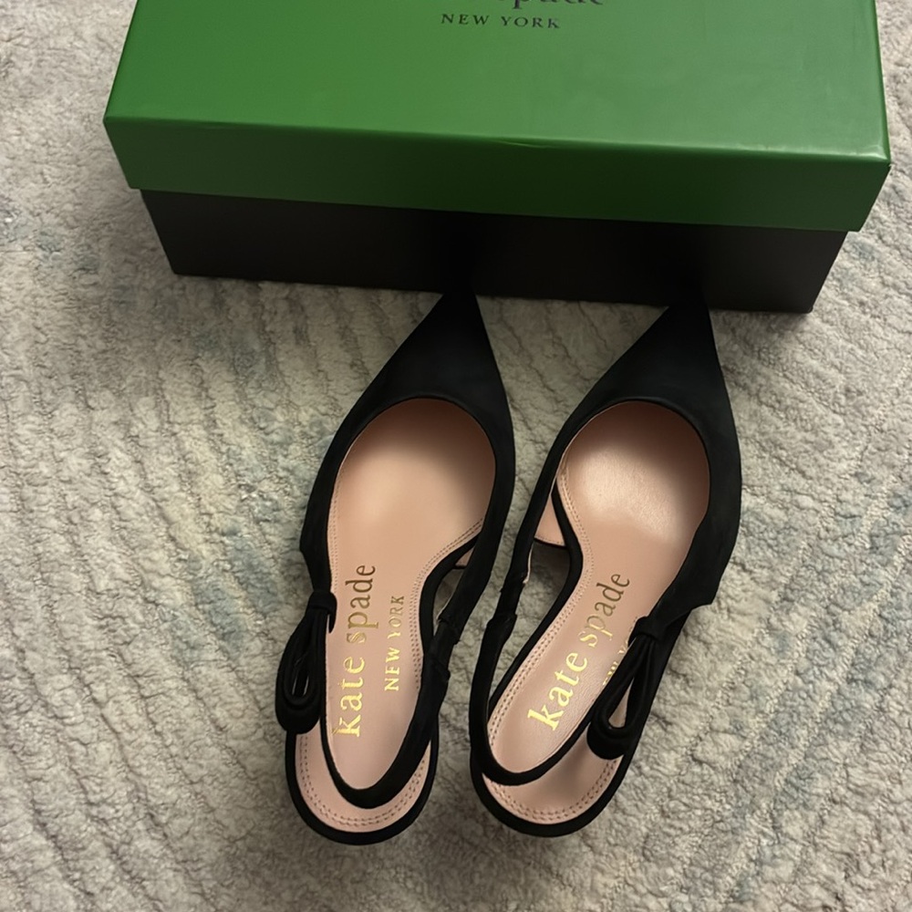 kate spade Black Pointed Slingback Pumps - Picture 4 of 9